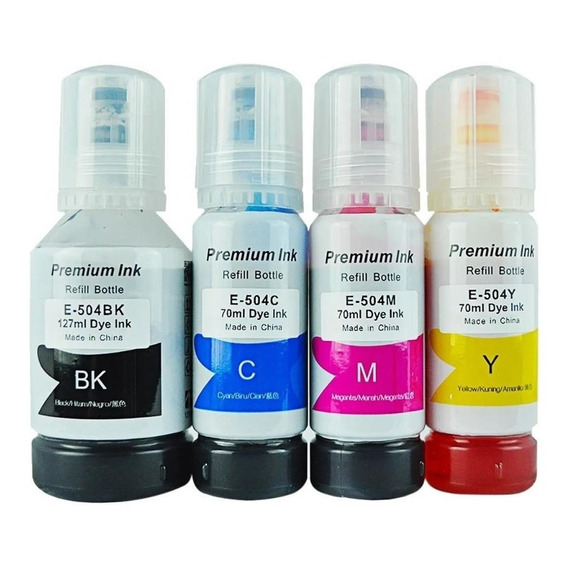 Kit 4 Tinta Compatible Para Epson T504 L4150 L6171 504