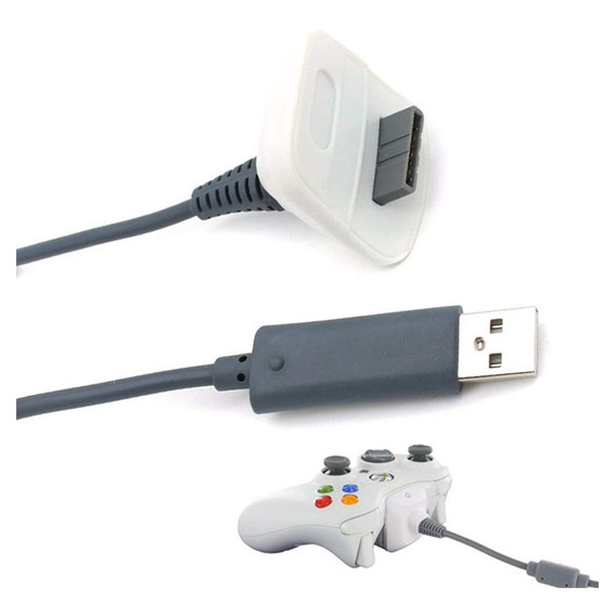 Cable 2 En 1 Para Xbox 360 - Carga Y Juga Al Mismo Tiempo!