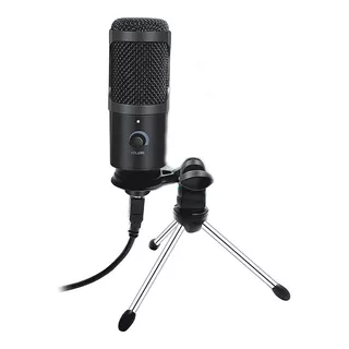 Micrófono Condenser Cartoide Usb Pc Estudio Streaming Podcast TriPod  Profesional. Bm900 Vt-power