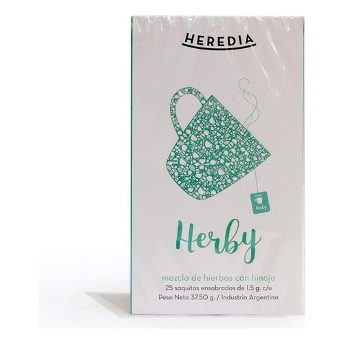 Te Herby Digestivo Heredia 25 Saquitos Ensobrados X 37,5 Gr