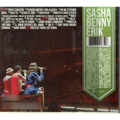 Sasha Benny Erik En Vivo Desde El Auditorio Nacional Cd+dvd