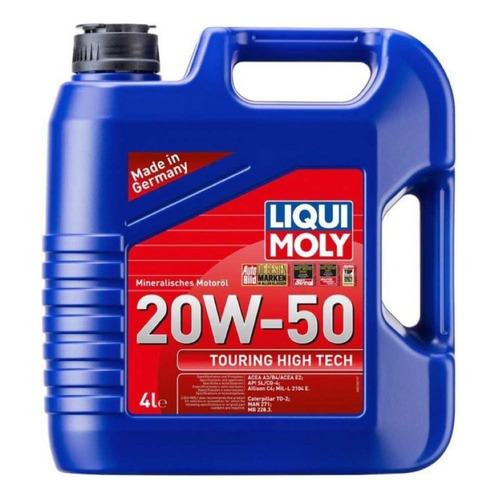 Lubricante Liqui Moly Mineral Touring High Tech 20w50 4lt