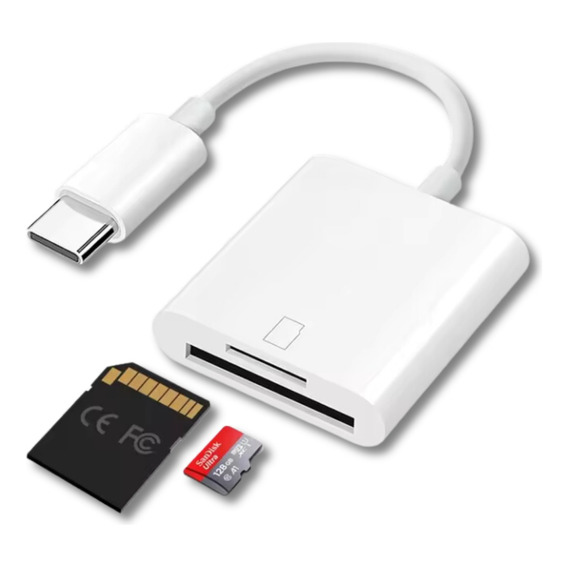 Adaptador Lector Tarjeta Memoria Microsd Sd Dual Tipo C