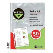 Folios Pizzini A4 50 Micrones Pack Por 100 Und 