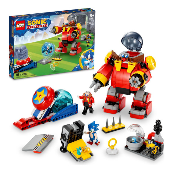 Kit Lego Sonic 76993 Sonic Vs. Robot Death Egg 615 Pz