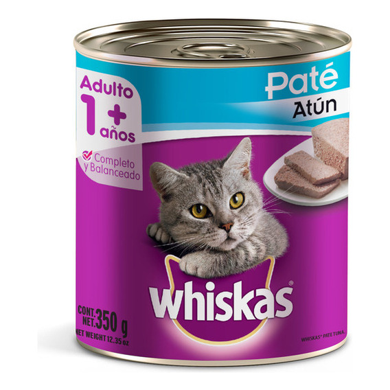 Whiskas Alimento Húmedo Para Gato Atún 24 Latas 350gr C/u