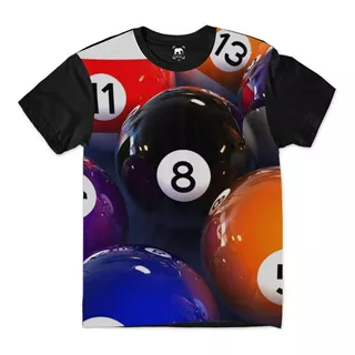 Kit 10 Camisetas Bola Oito Snooker Ball Sinuca Bilhar 