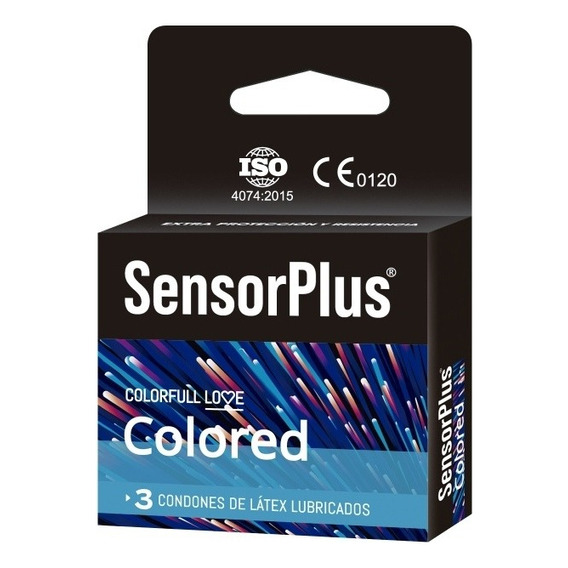 Preservativos Sensor Plus Colored / Caja × 3 Unidades