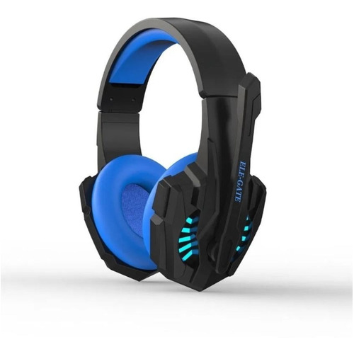 Audifonos Elegate Diadema Gamer Con Micrófono Led Color Azul Color de la luz Azul