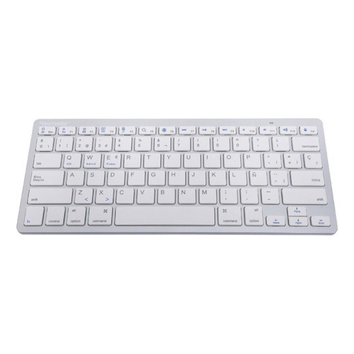 Teclado Inalambrico Bluetooth Tecmaster Tm-100507 Color del teclado Blanco