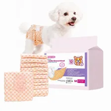 Newpet Fralda Descartável p/ Cadela 12un PP/P/M/G | Absorção 8h | Cio, Incontinência, Pós-cirurgia | Proteção e Conforto | M
