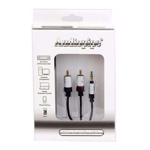 Audiopipe Aiq-s35rca-6 Cable Plug 3.5st A 2 Rca De 1.8 Mt A