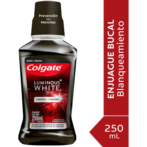 Enjuague Bucal Colgate Luminous White Carbon 250ml