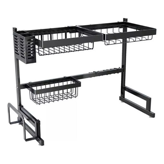 Seca Plato Acero Inoxidable 66cm Escurridor Vajilla 2 Pisos 