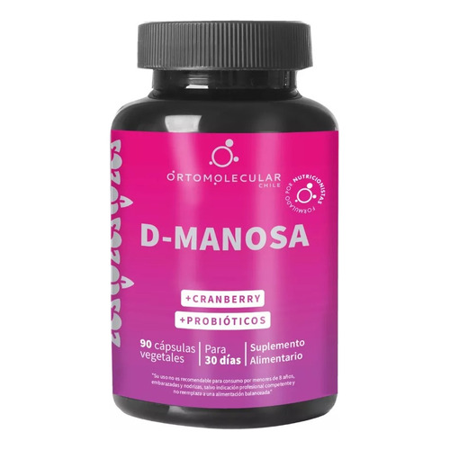 Ortomolecular - D-manosa + Cranberry + Probióticos-90 Cáps Sabor Sin sabor