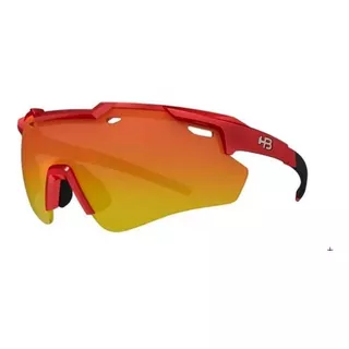 Óculos De Ciclismo Hb Shield Evo 2.0 Red Chrome Cor Da Armação Vermelho Cor Da Lente Amarelo
