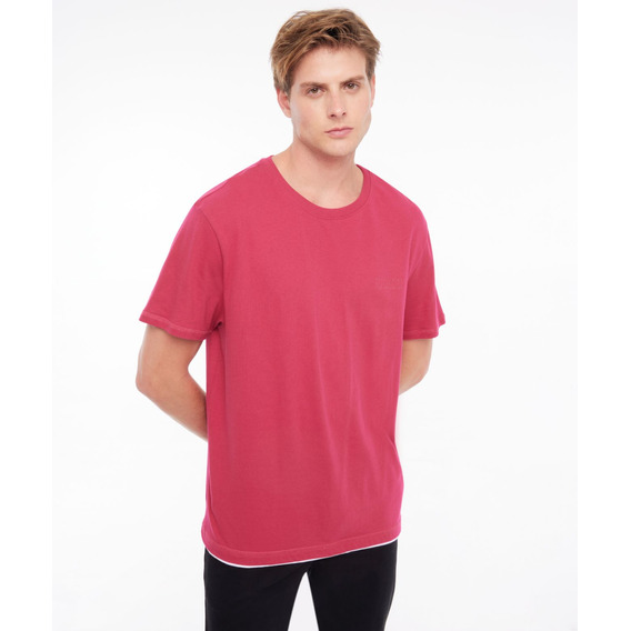 Camiseta Hombre Seven M/c Rosado Algodón 45092223-3043