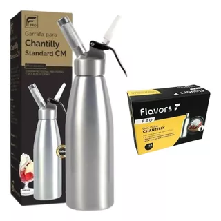 Garrafa Chantilly Sifão Profissional Standart 1l + 10 Ampola