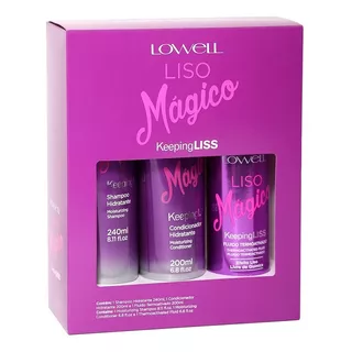 Lowell Kit Liso Mágico - Shampoo + Cond + Liso Mágico