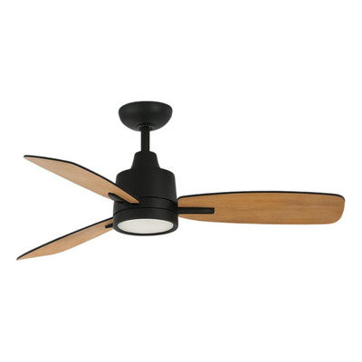 Ventilador De Techo Orion Negro Madera Con Luz Y Control  1.32 M 50hz/ 60hz Negro Negro Madera Madera 3 Con Embalaje Adicional