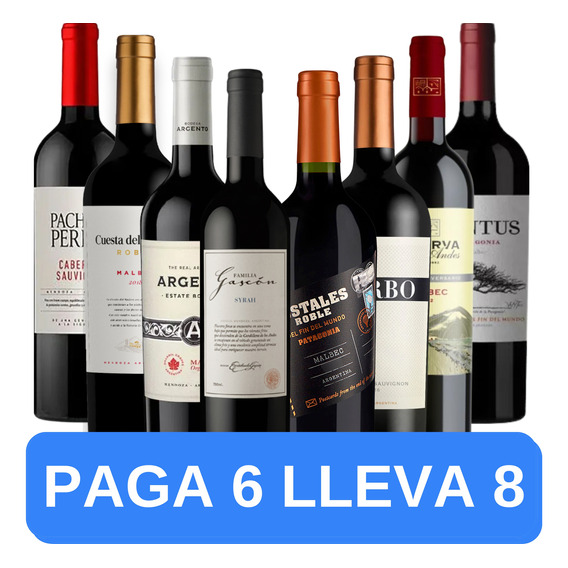 Oferta De Vinos Premium  En Combo (8 Botellas).a Quirino