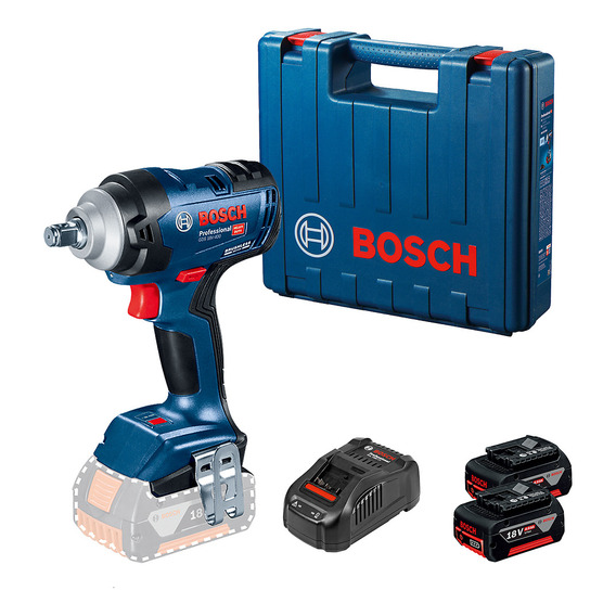 Llave De Impacto Inalámbrica Bosch Gds 18v-400 2 Baterías