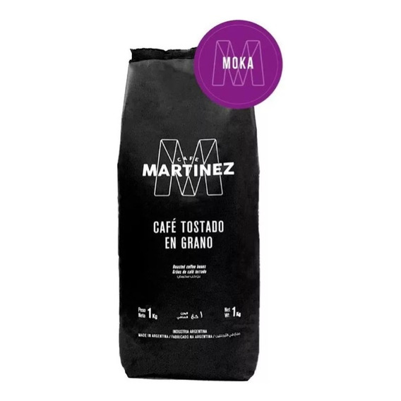 Cafe Martinez en grano tostado moka 1kg