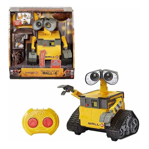 Disney Pixar Wall E Hola Robot Radio Control Color Amarillo Personaje Wall-E