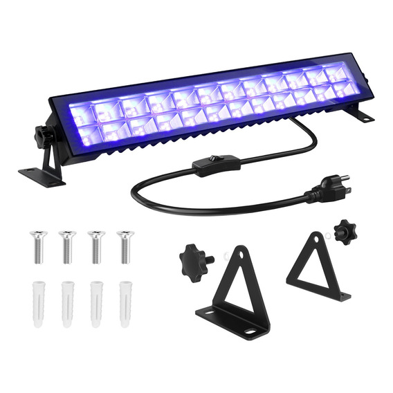 Barra De Luz Negra Uv De 72 Led 48w Impermeable Para Fiesta