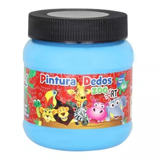 Pintura Para Dedos  Zooart  Color Azul De 250ml