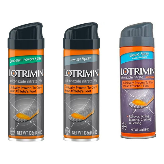 Lotrimin Af Athlete's Foot Powder & Liquid Spray 3 Pack