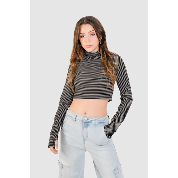 Cafarena Crop Lora - Negro