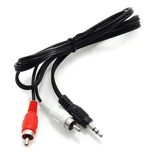 Cable Audio Estéreo 2 Rca A Miniplug 3.5 Largo 1.8m Pc A Tv