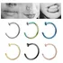 Piercing Aro Con Tope Para Nariz O Labios 8mm Tornasol