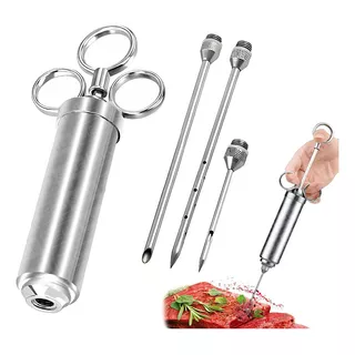 Jeringa Inyector Gastronomica Adobo Marinar Carne Acero Inox