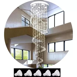 Lustre De Cristal Com 1,50 M Com Lampadas Promoção 