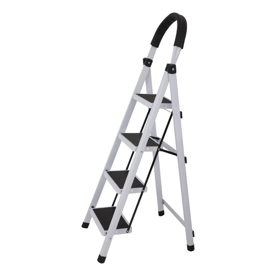 Escalera Tubular Plegable Taburete Acero 4 Escalones Ry-m4 K