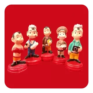 Set 5 Figuras Decorativas Cantinflas Pasta Varios 10 Cm  Fgr