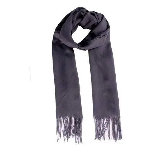 Cachecol Echarpe Pashmina Lenço Xale Manta Lisa Moda Cor Chumbo