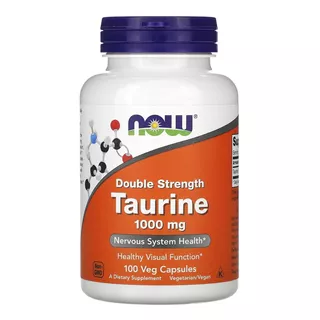 Taurine 1000mg Força Dupla 100 Caps Taurina - Now Foods