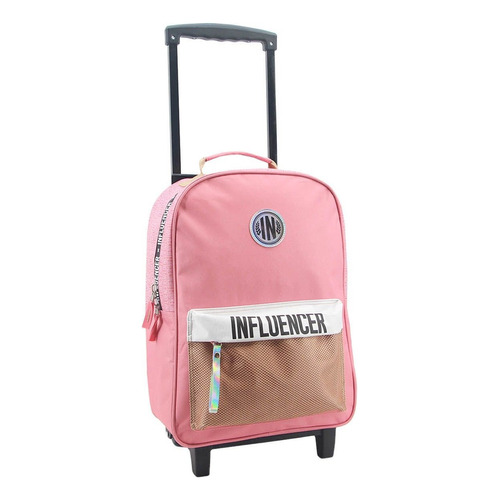 Mochila Carrito Escolar Lsyd Gran Capacidad Nena Influencer Color Rosa Diseño De La Tela Liso