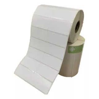 Etiqueta Couche Adesiva 50x25 (mm) 2 Colunas Branca Cor Branco