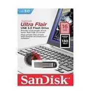 Memoria Sandisk 16gb Usb 3.0 Ultra Flair Metalica Para Mac Y