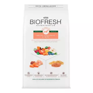 Alimento Biofresh Super Premium Para Cachorro Adulto De Raça Mini E Pequena Sabor Carne, Frutas E Vegetais Em Sacola De 15kg