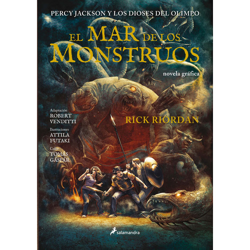 El mar de los monstruos ( Percy Jackson y los dioses del Olimpo 2 ), de Riordan, Rick. Serie Percy Jackson y los dioses del Olimpo Editorial Salamandra Graphic, tapa blanda en español, 2015