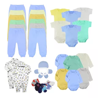 Kit 35 Peças De Roupa Para Bebê Enxoval Maternidade Completo