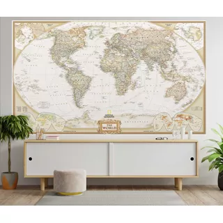 Adesivo Mapa Mundi  Decorativo De Parede Sala Quarto 04
