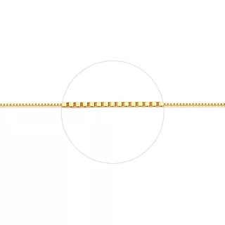 Colar Veneziana Feminina Em Ouro 18k-750 40cm Cor Amarelo