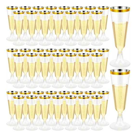 Vasos Desechables De Plástico Para Vino Y Champán Con Borde
