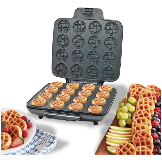 Mini Waffler De 16 Hoyos Máquina De Panqueques De Desayuno